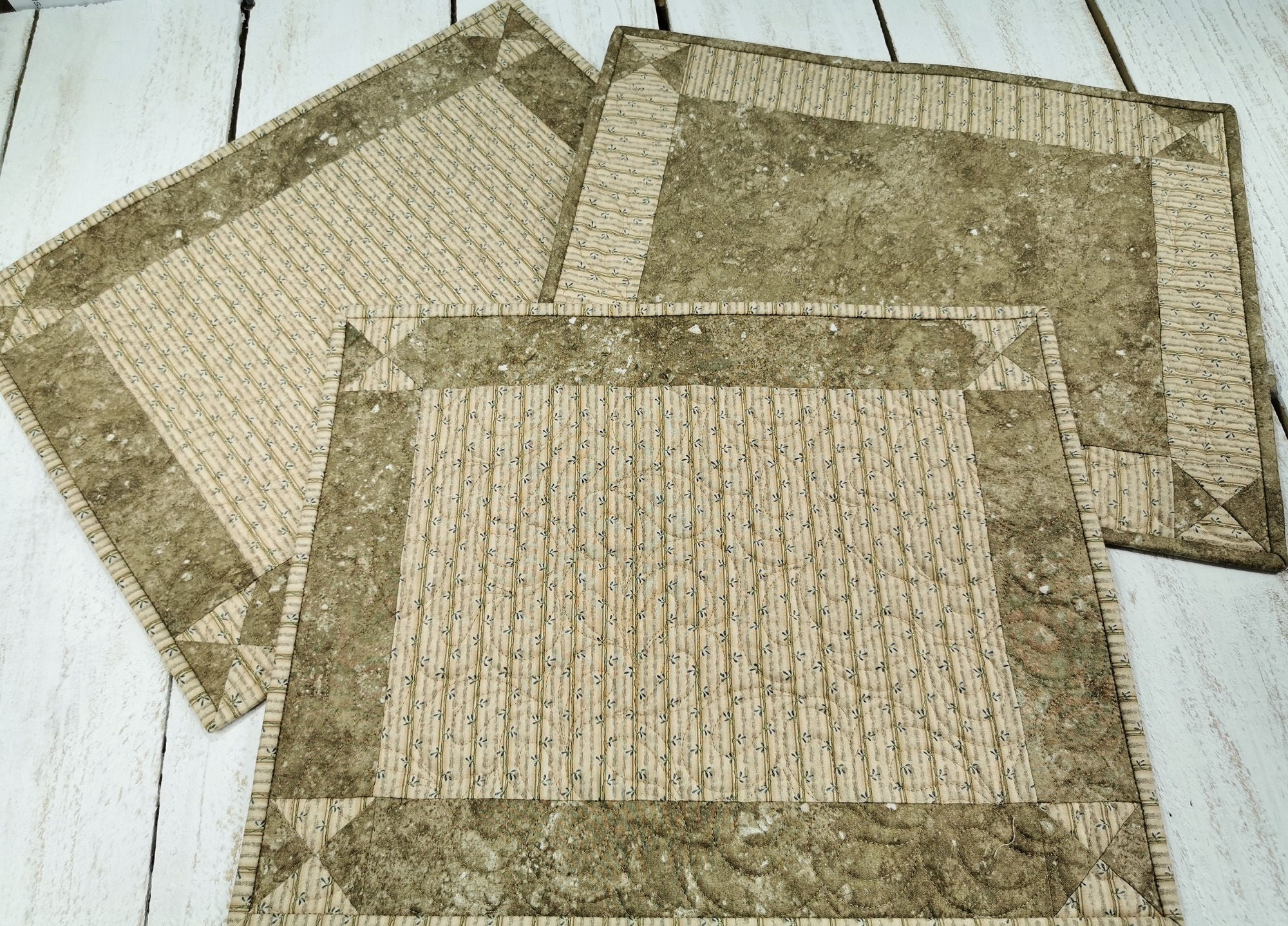 Quilted Fabric Placemats Etsy