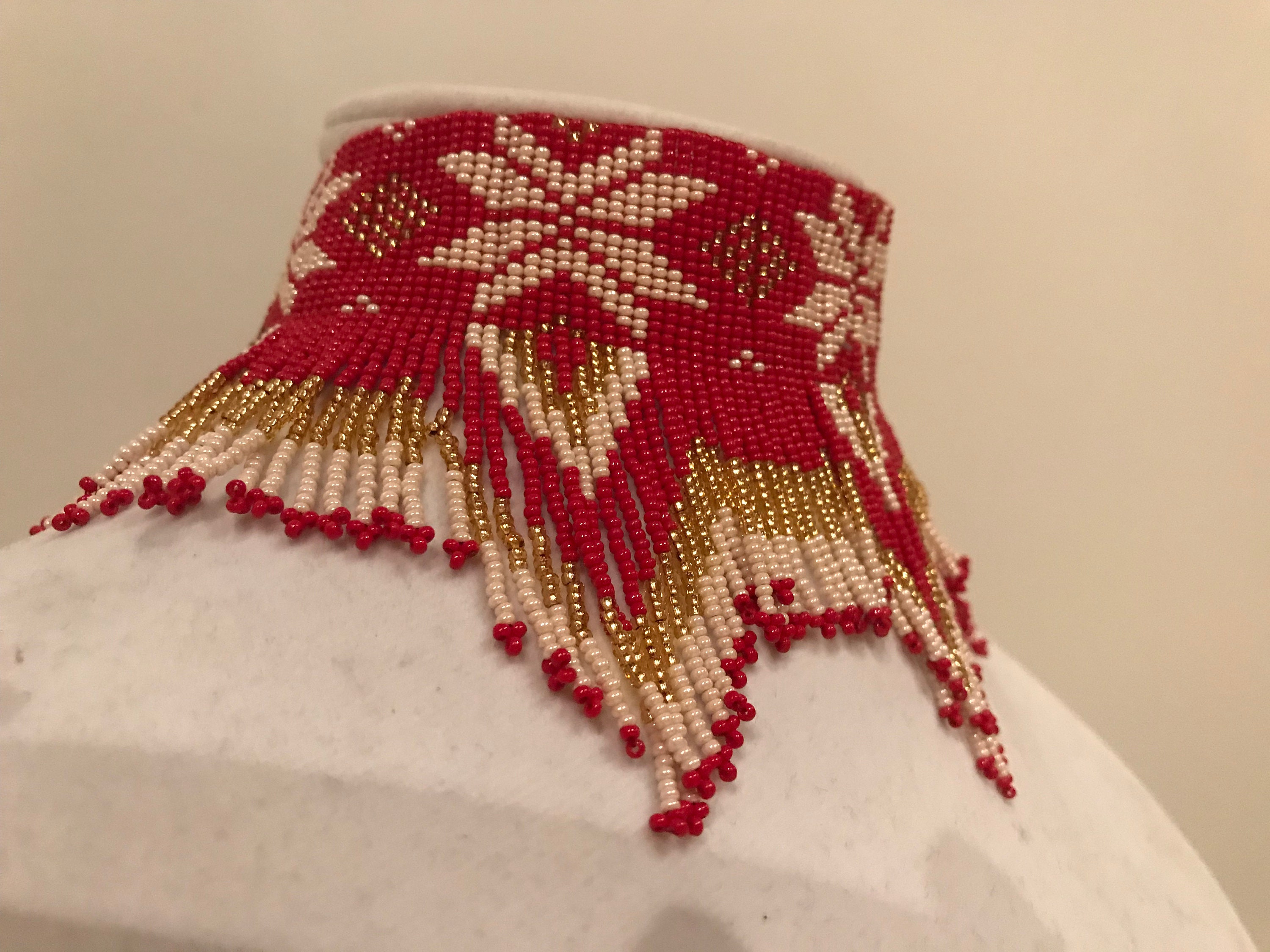 Native American Style Beaded Choker Necklace Indian Necklace - Etsy