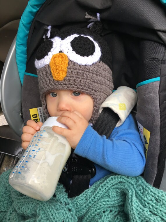 Knit Owl, Owl Crochet, Kids Hat, Owl Hat, Winter Head Cover, Fall Hat, Crochet Owls, Knit Hat