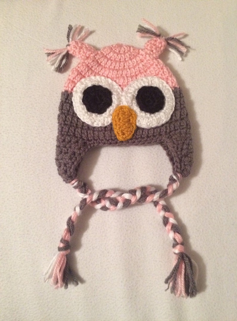 Owl Hat, Winter Head Cover, Crochet Owls, Knit Hat, Owl Crochet, Kids
