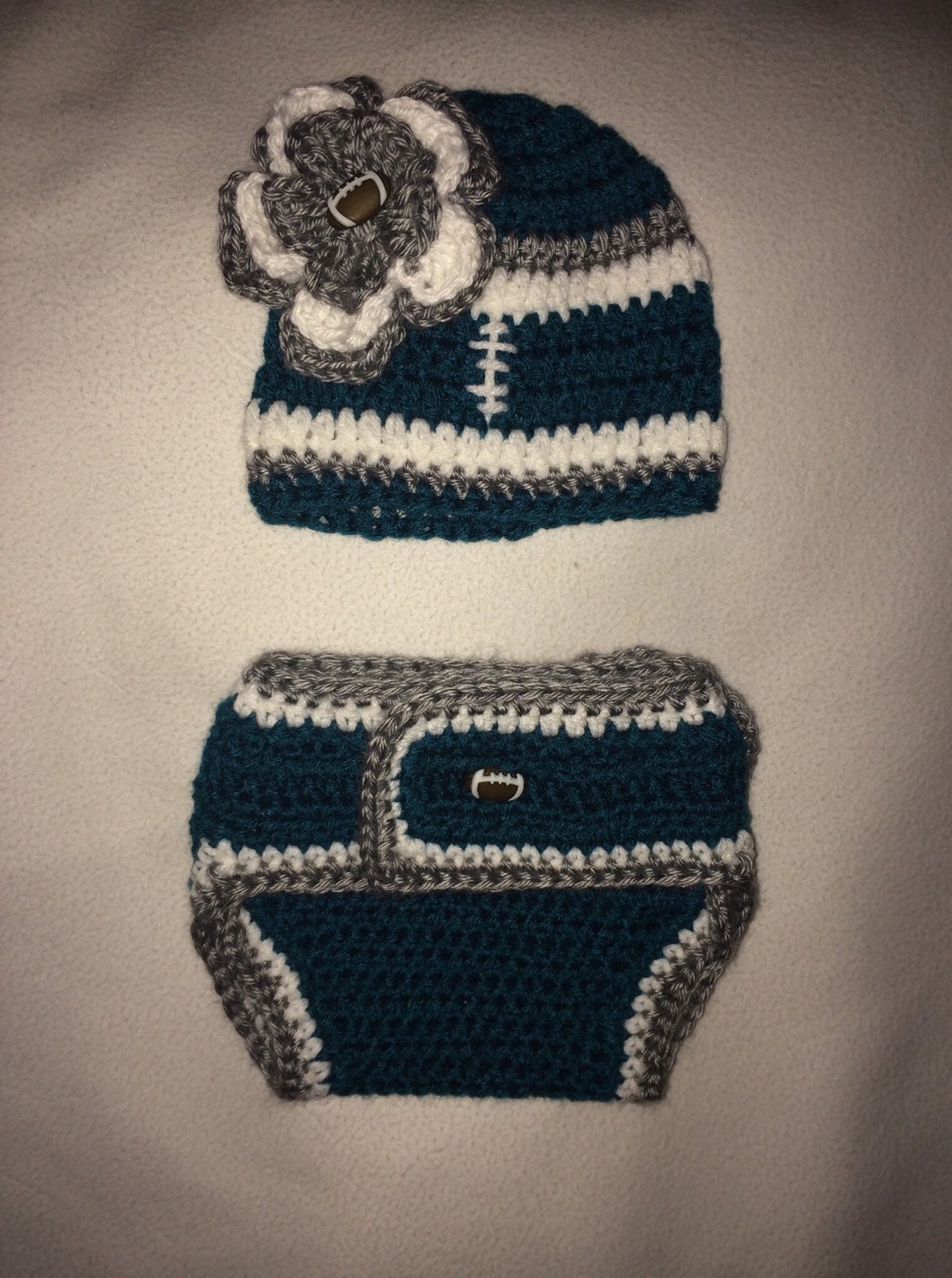 NFL Eagles Crochet Set NFL Baby Shower Gifts Newborn - Etsy