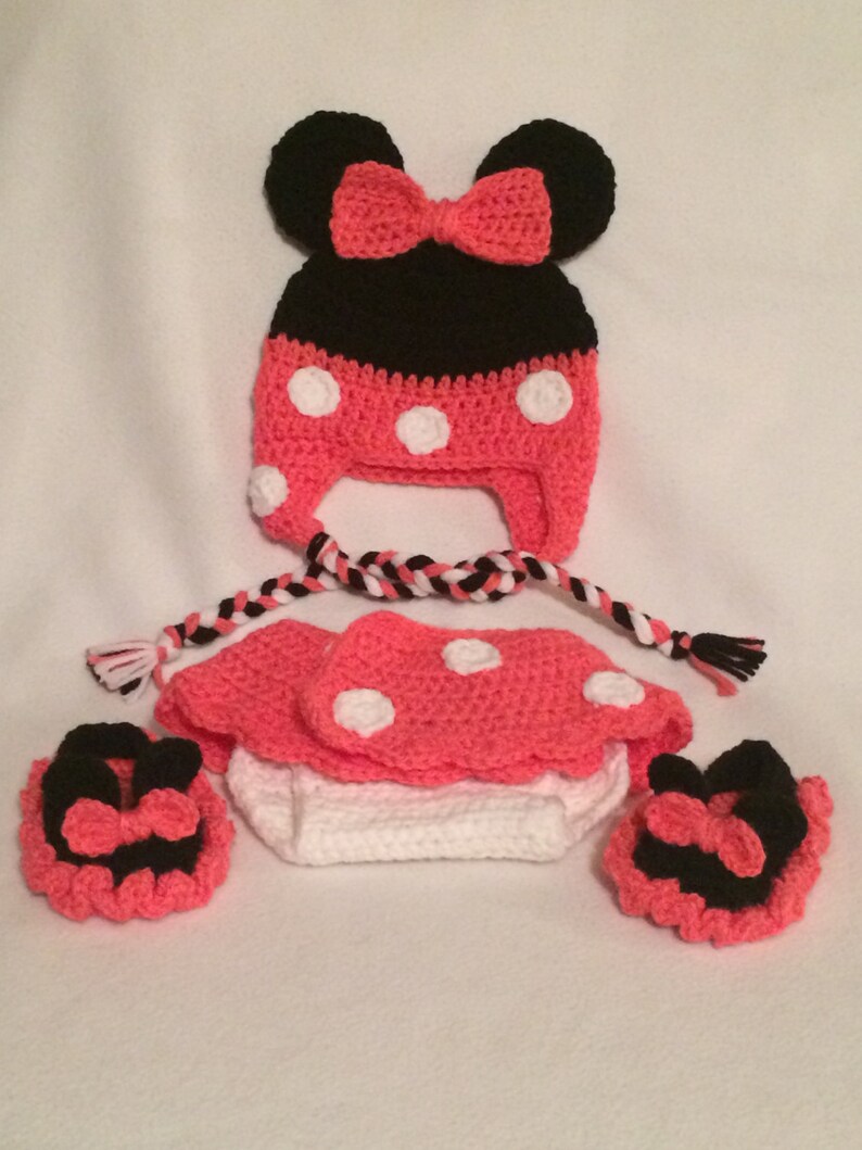 Minnie Mouse Hat Minnie Knit Hat Baby Minnie Baby Crochet Etsy