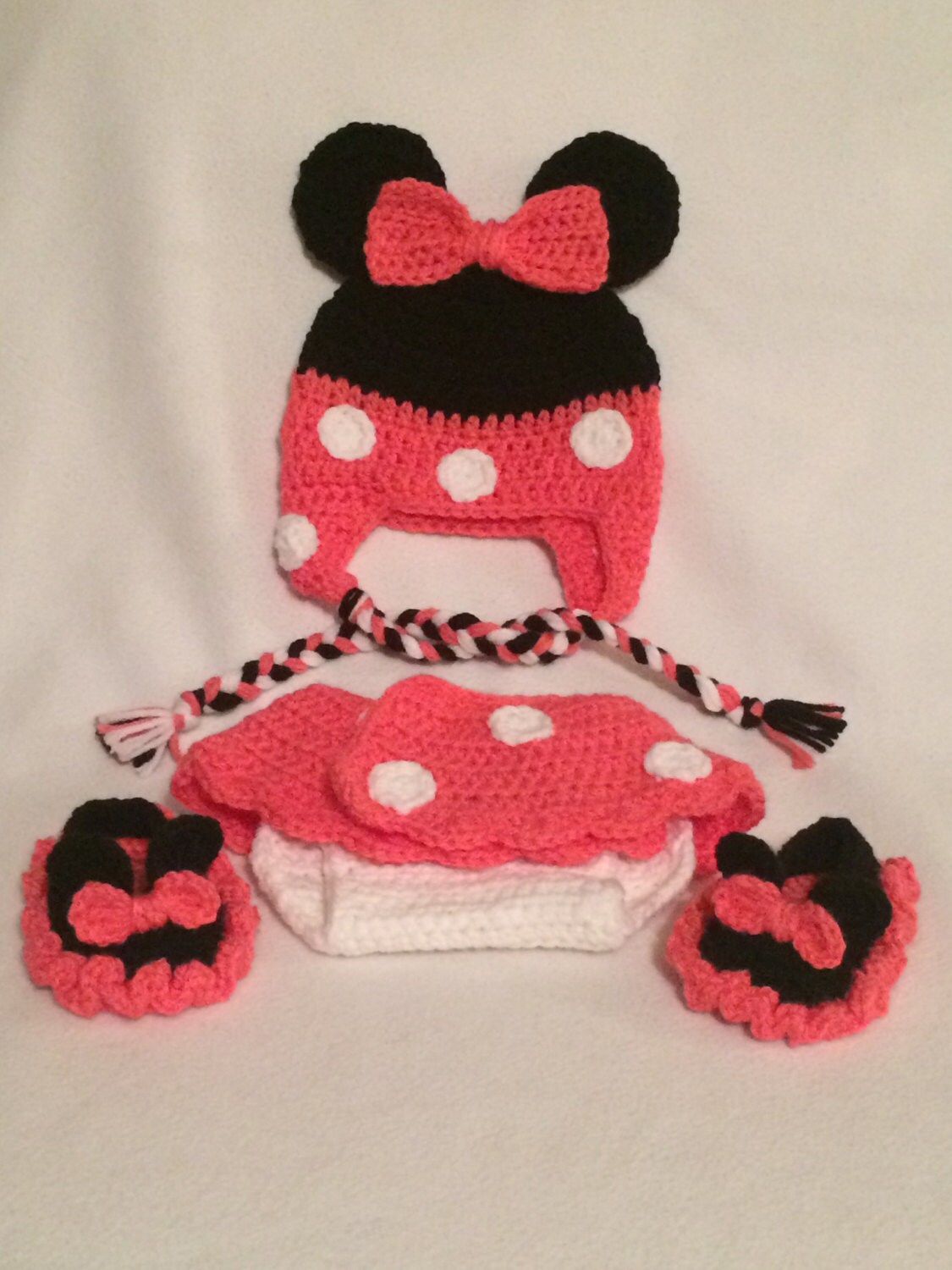 Minnie Mouse Hat Minnie Knit Hat Baby Minnie Baby Crochet Etsy