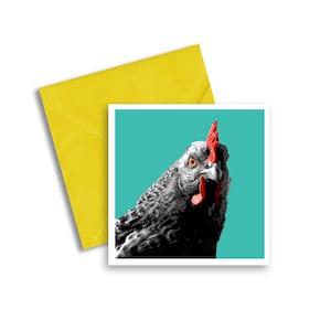 Vibrant Speckledy Chicken Greetings Card