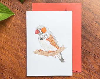 Zebra Finch Card