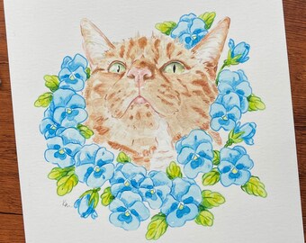 Custom Pet Portrait - 6" x 8"