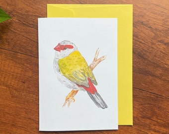 Red-Browed Finch Card