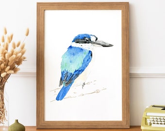 Forest Kingfisher Print - A3