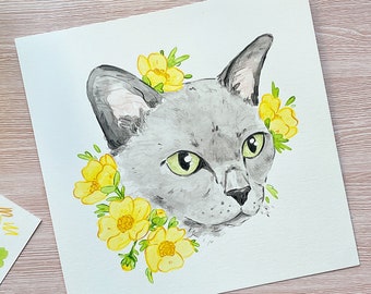 Custom Pet Portrait - 5" x 5"