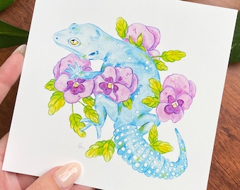 Pansies Gecko Print