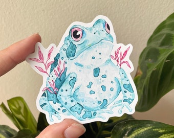 Turquoise Toad Matte Sticker