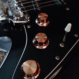 Custom Guitar Knob set, Handmade Copper, set for Strat style guitar