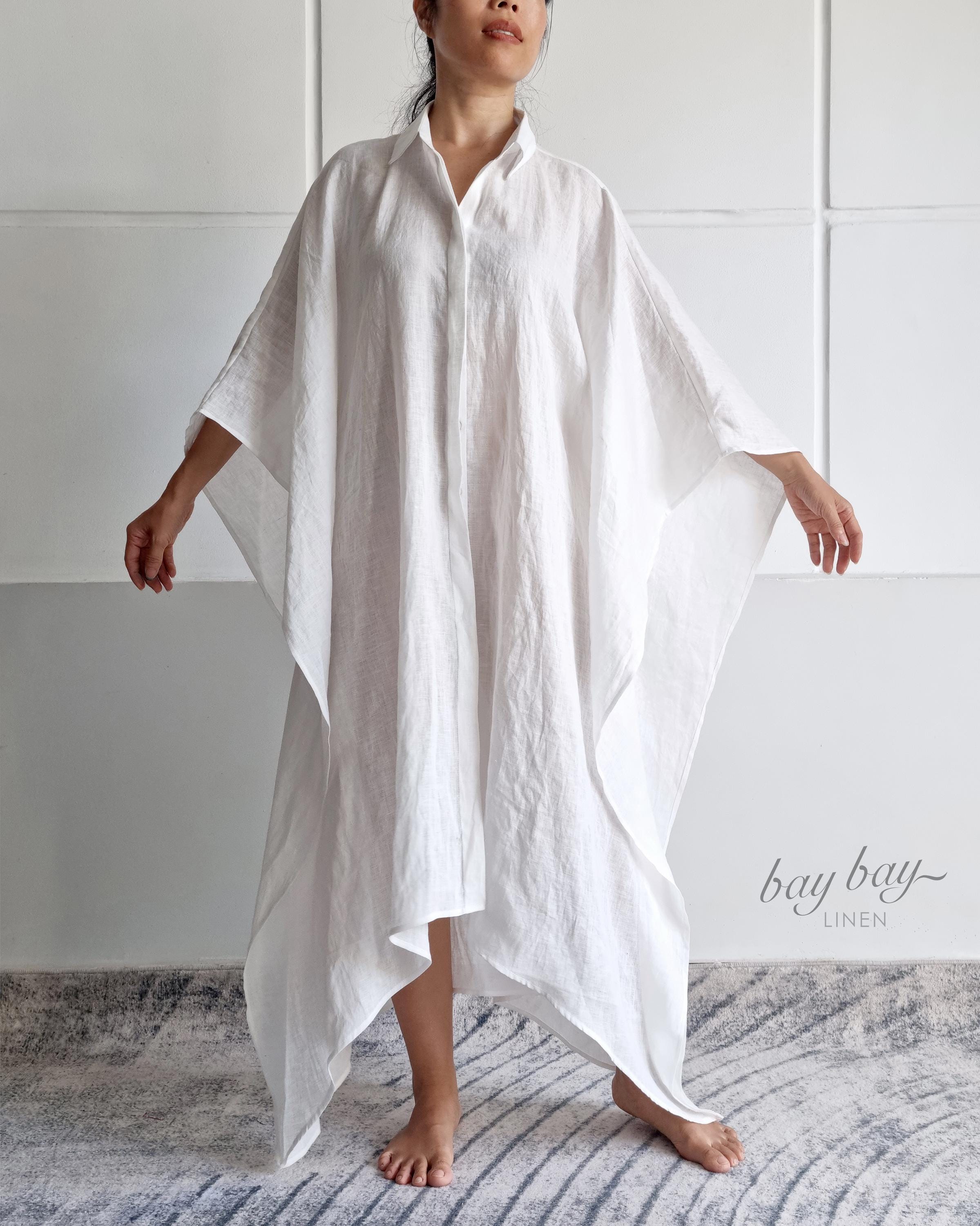Pure Linen Batwing Sleeve Tunic