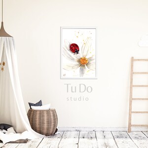 Ladybug Watercolor Art Digital File ONLY Wall Hanging | Etsy