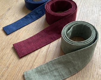 100% Linen Waist Belt, Versatile Waist Accessory for Dresses, Kimonos, Shirts, Multi-purpose Wrap belt, Corset belt
