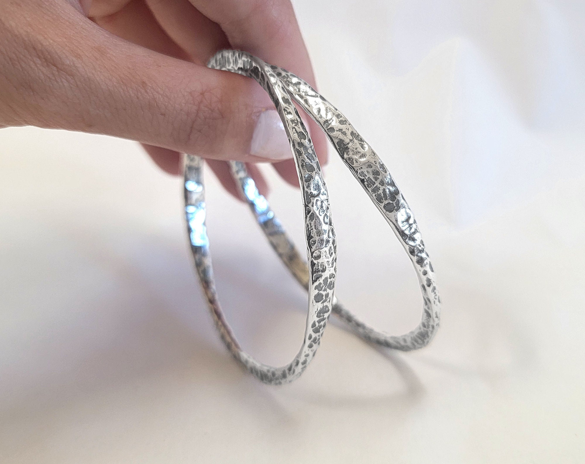 SARAH STRAUSSBERG Ivana Bangle Fine シルバー Lene BjerreフラワーベースSusilleホワイトWide