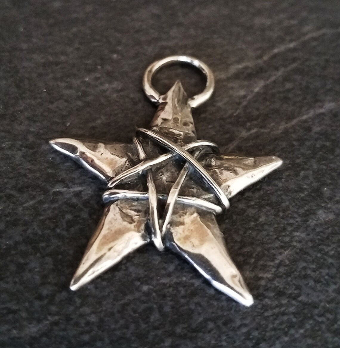 Vintage HEAVY Chunky Sterling Silver Rustic Star With Wire - Etsy