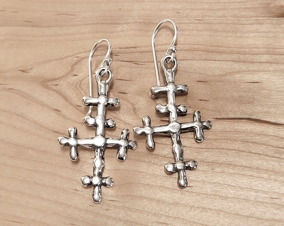 Susan Shaw Dainty Jerusalem Cross Stud Earring | Women's Jewelry – THE  LUCKY KNOT