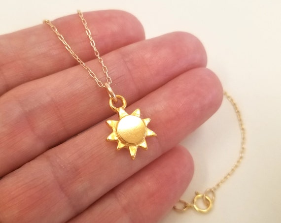 Sun & Moon Charm 18K Gold Vemeil