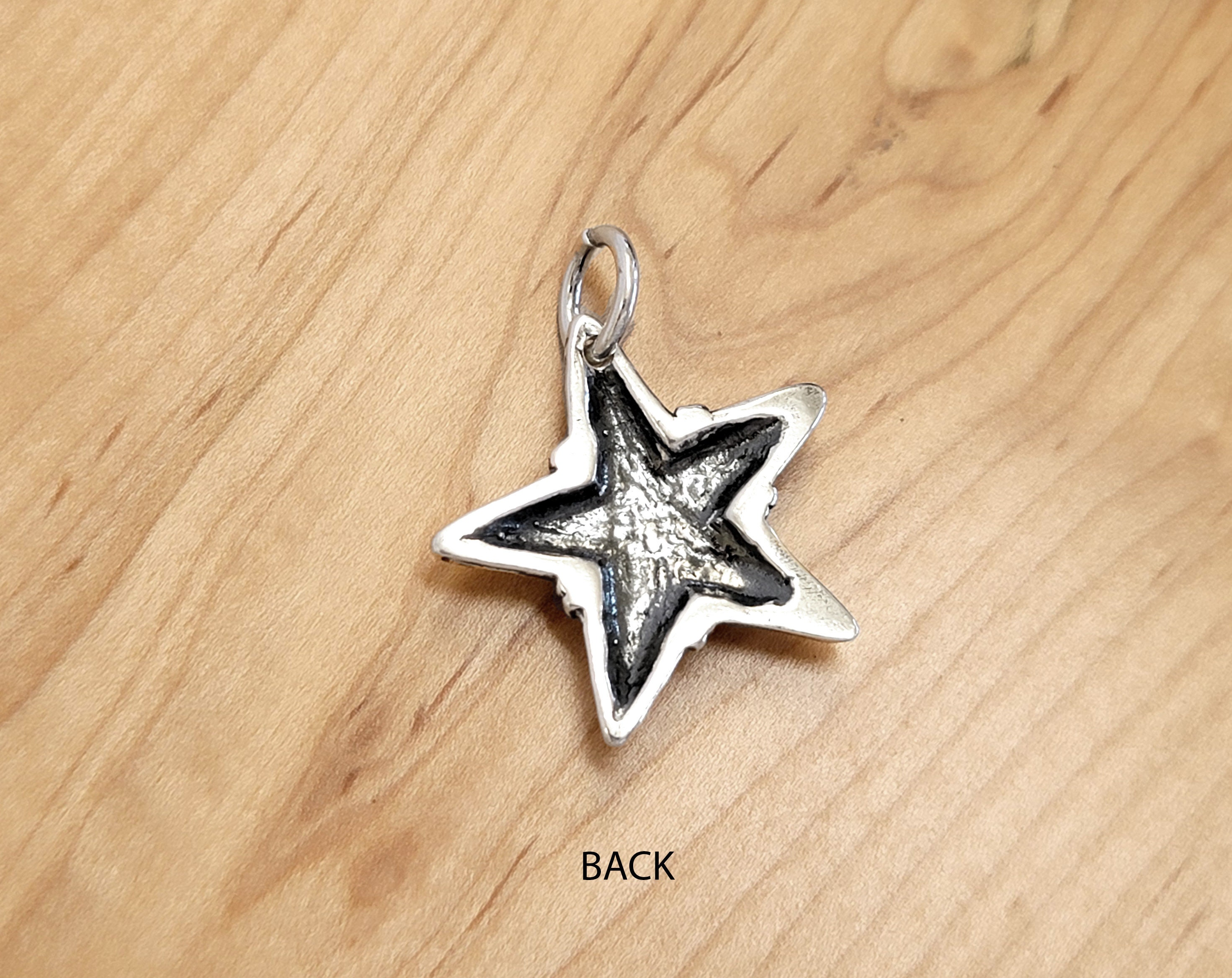Sterling Silver Rustic Star Pendant Necklace (chain Optional
