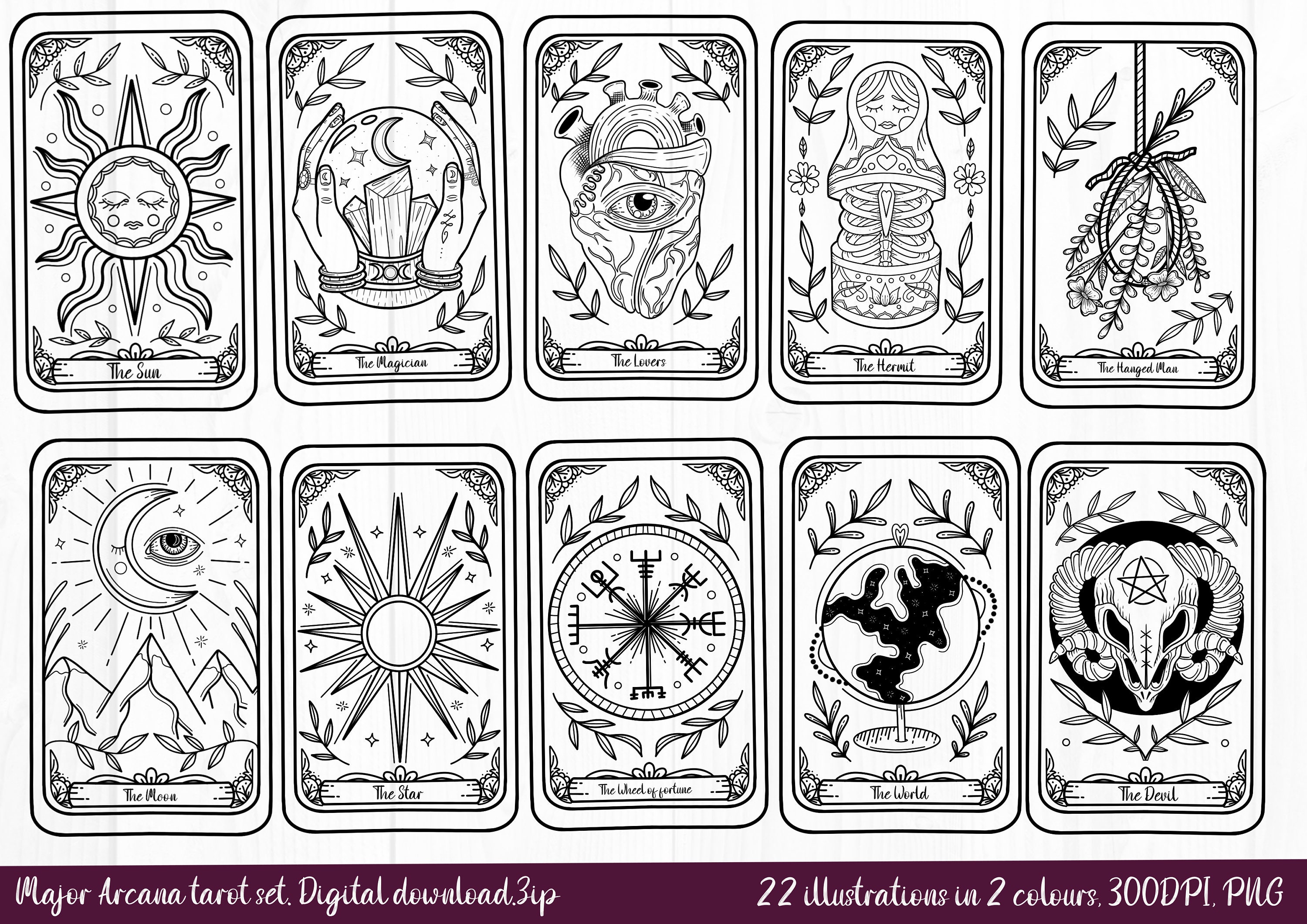 Major Arcana Tarot, Tarot Deck 22 Illustrations, Png Transparent