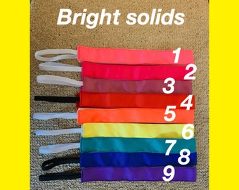 Bright Solid Headbands, non slip headbands, no slip headbands, solid printed headbands, running headbands, headbands, athletic headbands