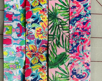 Pink and warm summer Tropical Prints non slip headbands, Non slip headbands, no slip headbands, summer headbands, colorful headbands