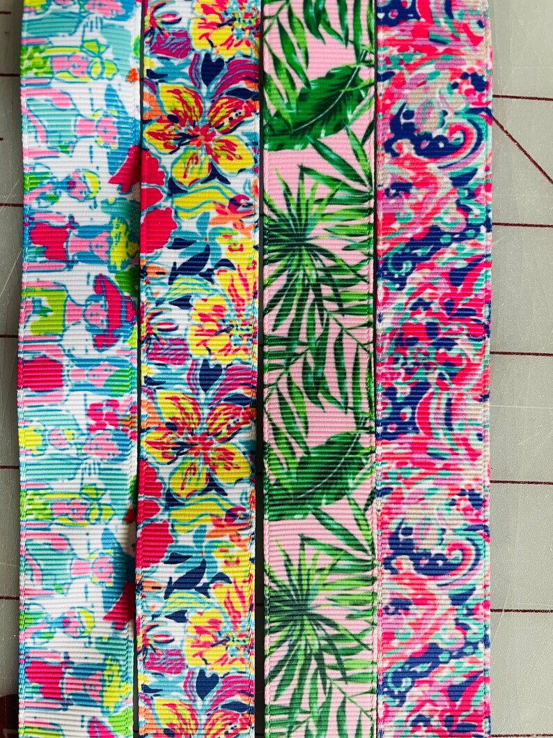 Pink and warm summer Tropical Prints non slip headbands, Non slip headbands, no slip headbands, summer headbands, colorful headbands image 1