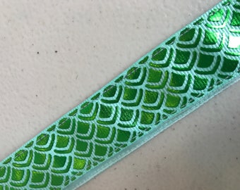 Green metallic mermaid non slip headband, running headband, no slip, mermaids, unique headbands