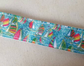 Watercolor Sailboats - Non Slip Headband, Lilly P. Inspired, No Slip headband,Ocean, Running headbands, Sailboats, Colorful , Swanky Bands