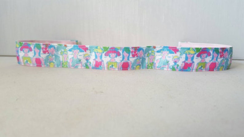 Pink and warm summer Tropical Prints non slip headbands, Non slip headbands, no slip headbands, summer headbands, colorful headbands Pretty People