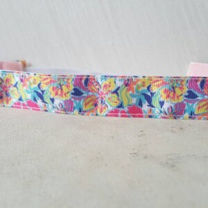 Pink and warm summer Tropical Prints non slip headbands, Non slip headbands, no slip headbands, summer headbands, colorful headbands Yellow Floral