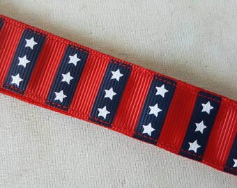 Stars and Stripes navy and Red Non slip Headband, No Slip headband, Running headband, Patriotic, American, red white and blue, Swanky Bands