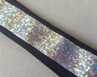 Multi Glitter auf schwarzen mondänen Band, Anti-Rutsch-Stirnbänder, kein Rutschen, Stirnbänder, Glitzer, laufend Stirnbänder, mondänen Bands