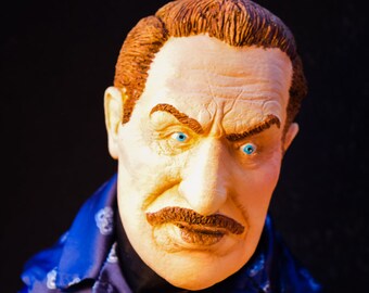 Handmade VINCENT PRICE 18 Inch Horror Art Doll Corman Poe Dr Phibes Fly AIP Creepy Scary Gift