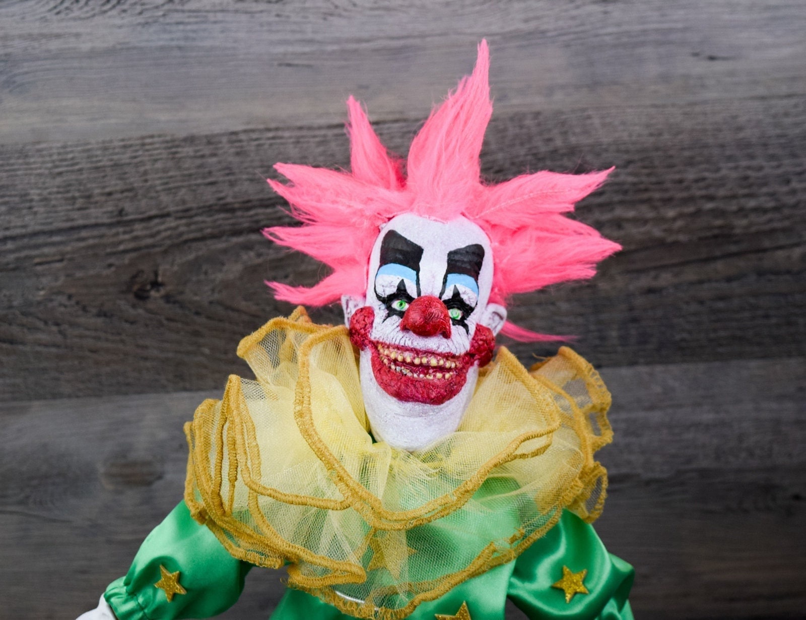 SPIKEY Killer Klown 18 Inch Horror Art Doll Handmade From Outer