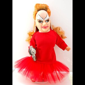 DIVINE 17 Handmade Drag Queen Doll John Waters Pink Flamingos Movie Fan Cult Figure Fan image 2