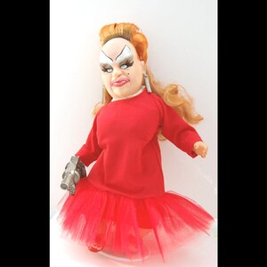DIVINE 17 Handmade Drag Queen Doll John Waters Pink Flamingos Movie Fan Cult Figure Fan image 4