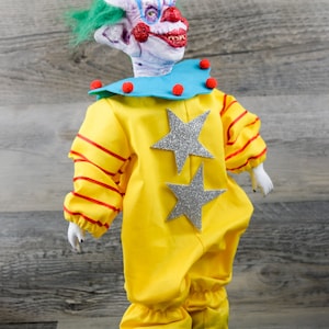 Killer Klowns From Outer Space SHORTY 18 Inch Horror Art Doll Cult Gift Alien Circus Clowns image 2