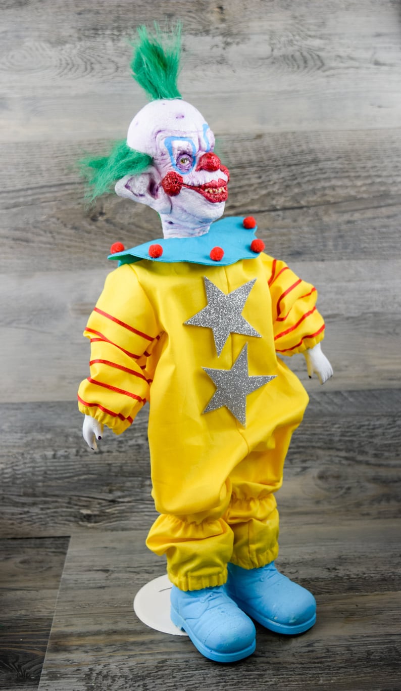 Killer Klowns From Outer Space SHORTY 18 Inch Horror Art Doll Cult Gift Alien Circus Clowns image 2