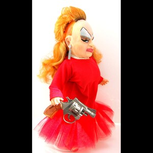 DIVINE 17 Handmade Drag Queen Doll John Waters Pink Flamingos Movie Fan Cult Figure Fan image 3