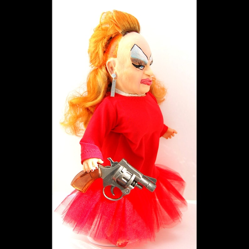 DIVINE 17 Handmade Drag Queen Doll John Waters Pink Flamingos Movie Fan Cult Figure Fan image 3