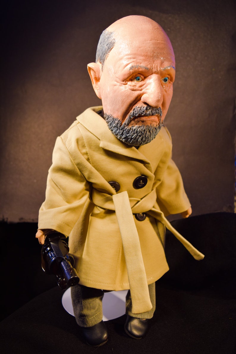 Donald Pleasence 17 Horror Art Doll, Cult Film Figure, Scary Slasher Movie Fan, Gift Horror Fan, Haunted House, Horror Collector Fandom image 3