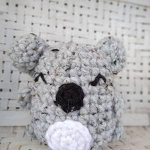 Crocheted amigurumi gray koala stuffed animal buddy, Jungle friend, Australian stuffed animal, Knit stuffed animal koala