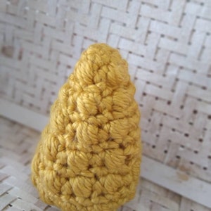 Mustard yellow medium crocheted bobble Christmas tree Crocheted stuffed Christmas tree Stuffed Christmas tree Crocheted tree Knit Tree