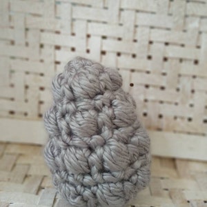 Silver gray small size crocheted bobble Christmas tree Crocheted stuffed Christmas tree Stuffed Christmas tree Crocheted tree Tree Cream