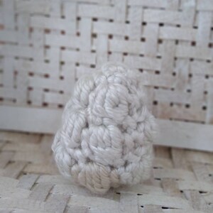 White extra small size crocheted bobble Christmas tree Crocheted stuffed Christmas tree Stuffed Christmas tree Crocheted tree Tree