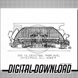 Garfield Park Wintergarten 8x10 Malseite - [NUR FÜR DIGITALE DOWNLOAD]