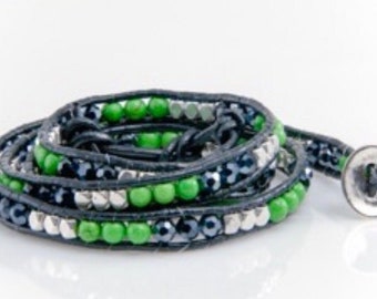 Seahawks Inspired Wrap Bracelet