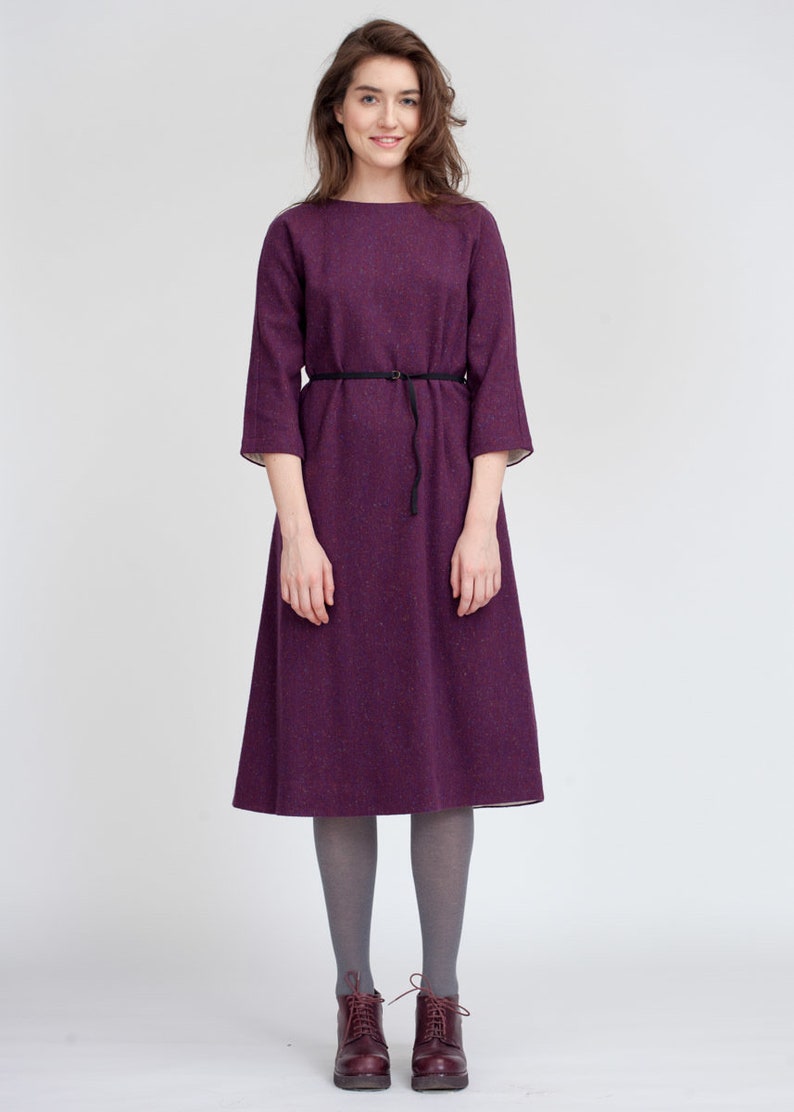 woolen midi dress